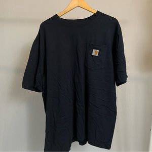 navy blue/black carhartt tee